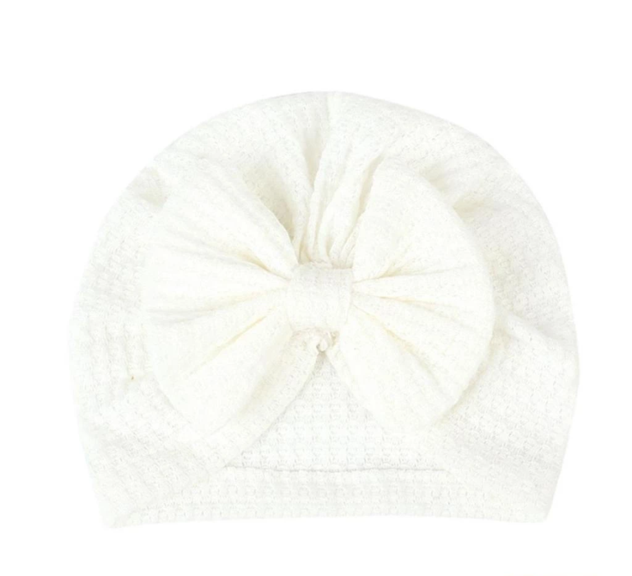 Newborn Cute Turban Hat Cap Beanie Bonnet with Big Bowknot