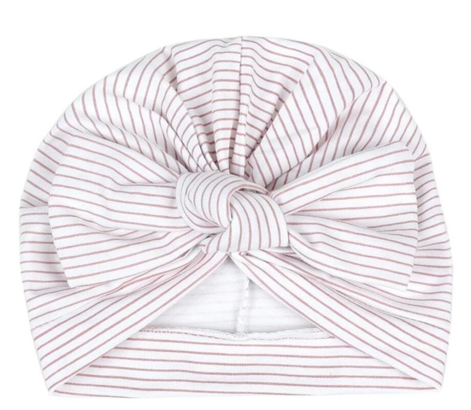 Baby Turban Beige Strip