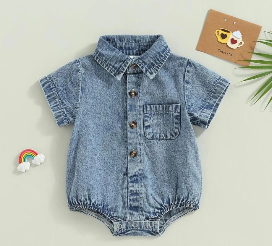 Baby Boy Denim Romper